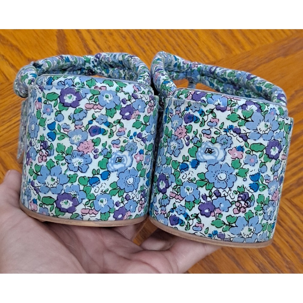 Jeffrey Campbell Luau Platform Flip Flop Sandals in Blue  Floral Size 9 - Picture 6 of 7